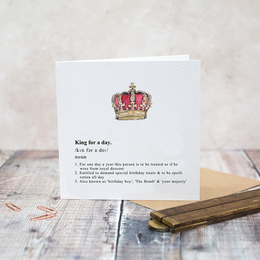 Toasted Crumpet King For A Day Card