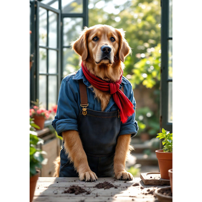 Charles Sainsbury-Plaice Monty The Golden Retriever Card