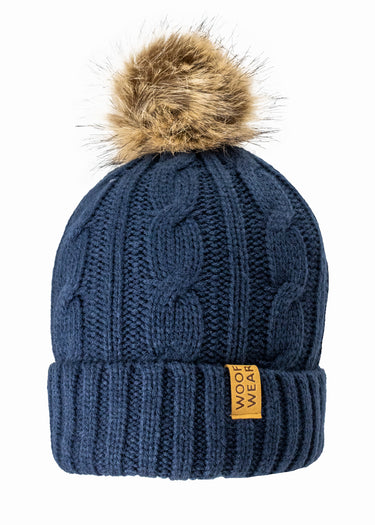 WoofWear Cable Beanie Navy
