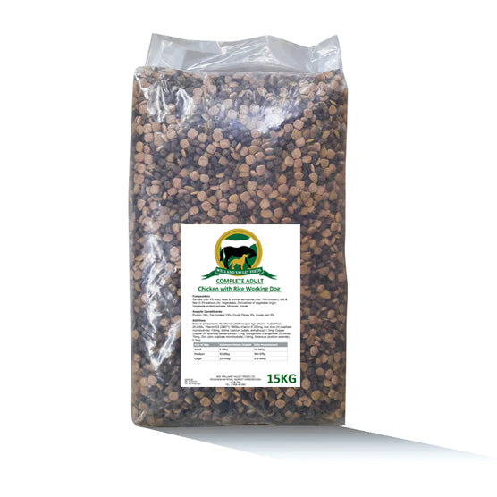 Welland Valley Feeds Chicken & Rice Complete Adult Working Dog Food 15
