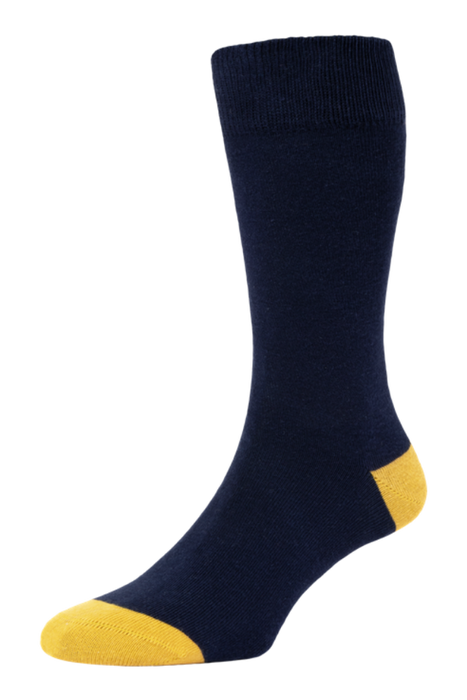 HJ Sock Stripes & Squares 3pk Navy