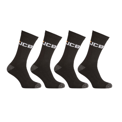 JCB Bumper Pack Socks 6-11 Black Pack of 8
