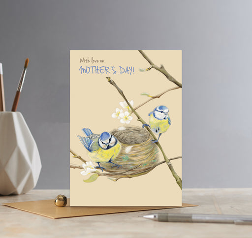 Deckled Edge With Love On Mothers Day Card