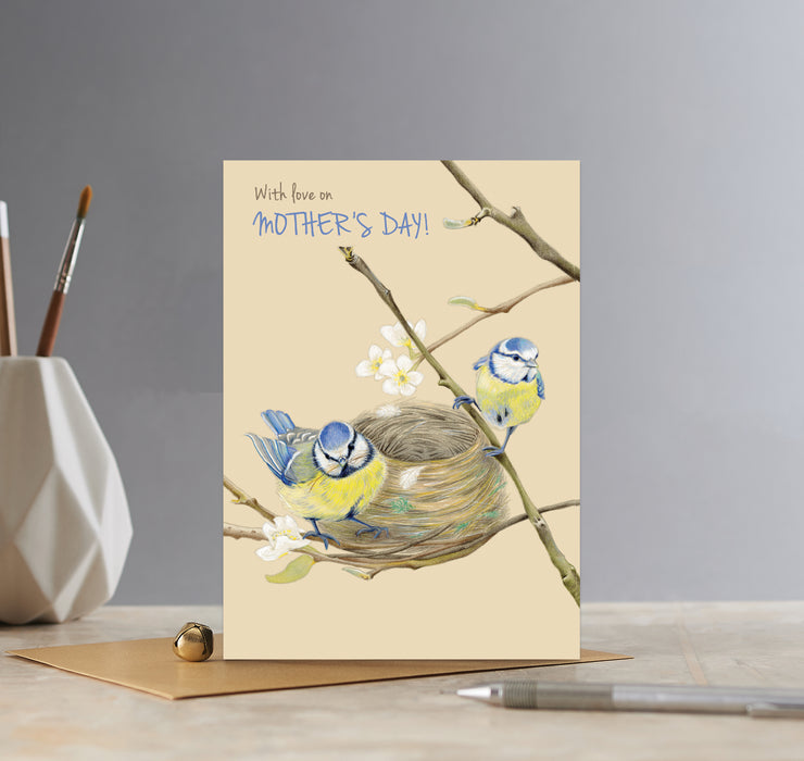 Deckled Edge With Love On Mothers Day Card