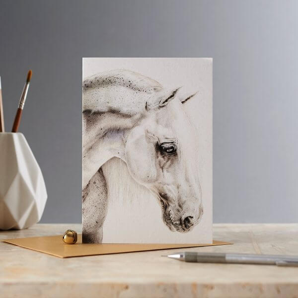 Deckled Edge Flea-Bitten Grey Card