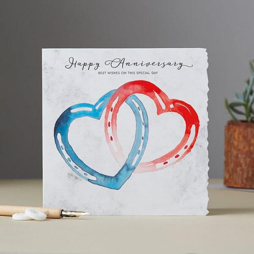 Deckled Edge Happy Anniversary Card