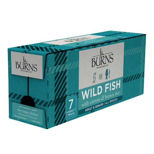 Burns Dog Tray Wild Fish 7x150g