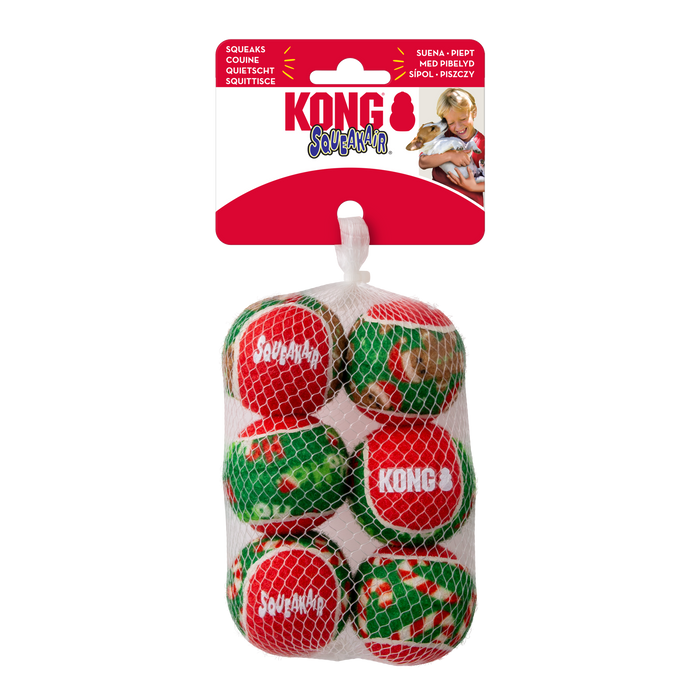 KONG Holiday SqueakAir Small Balls 6pk
