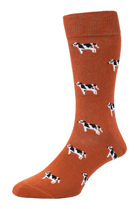 HJ Classic Socks Cow Russet