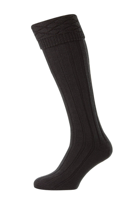 HJ Premium Kilt Black Socks