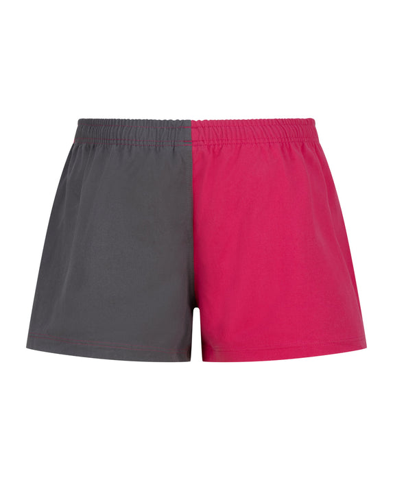 Hexby Shorts Pink & Grey Harlequin Zips