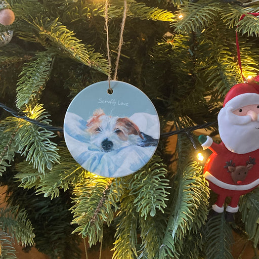 Little Dog Laughed Ceramic Decoration Jack Russel