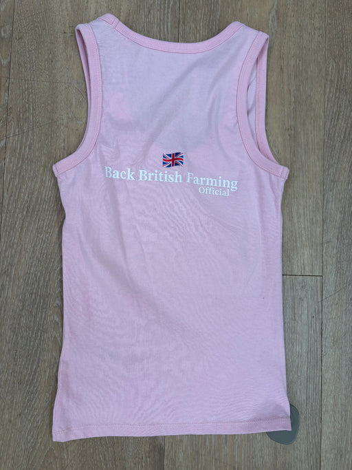 Back British Farming Ladies Vest Top Pink