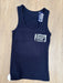 Back British Farming Ladies Vest Top Navy