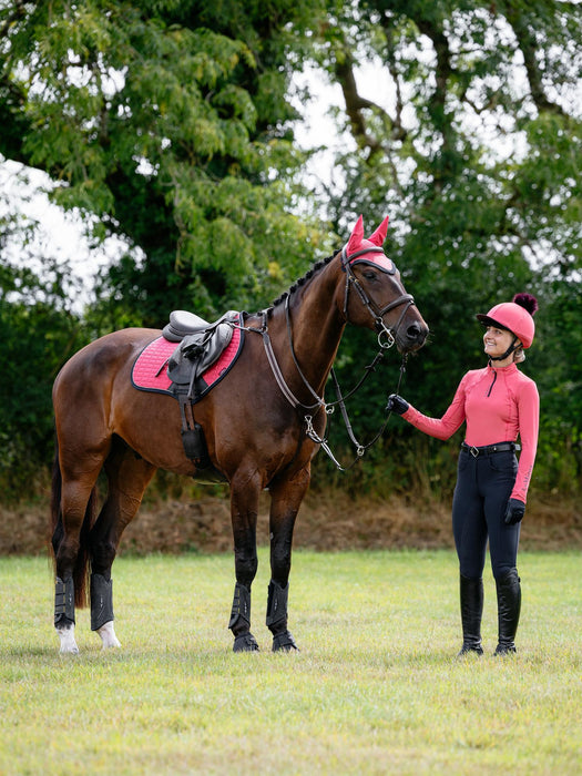 LeMieux Suede Close Contact Square Cranberry