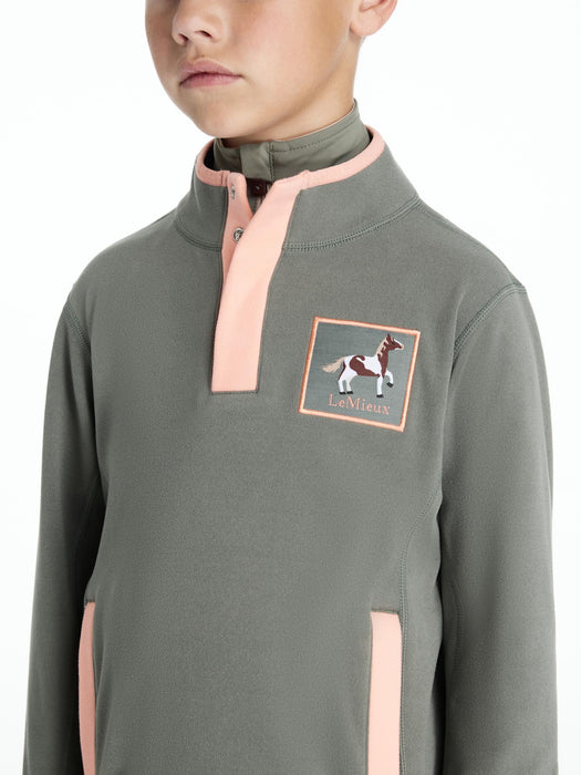 LeMieux Mini Mae 1/4 Zip Fleece Rosemary
