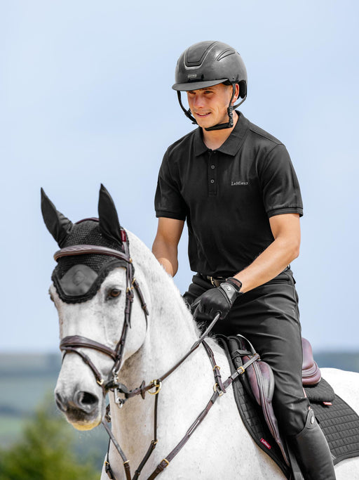 LeMieux Mens Classique Polo Shirt  Black