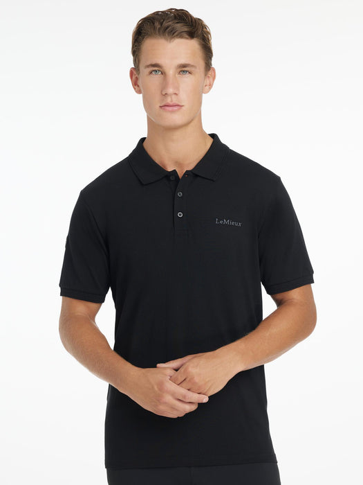 LeMieux Mens Classique Polo Shirt  Black