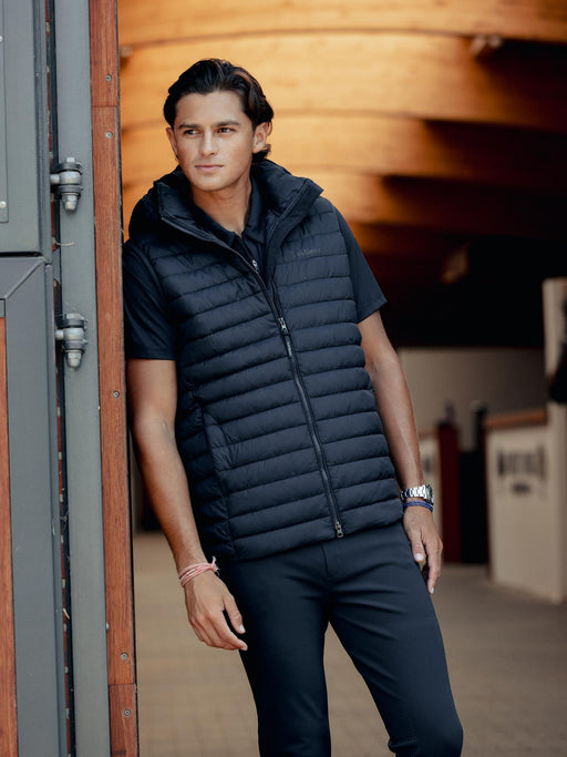 LeMieux Men's Hooded Puffer Gilet Navy