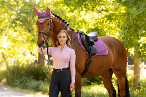 LeMieux Suede Close Contact Square Mallow