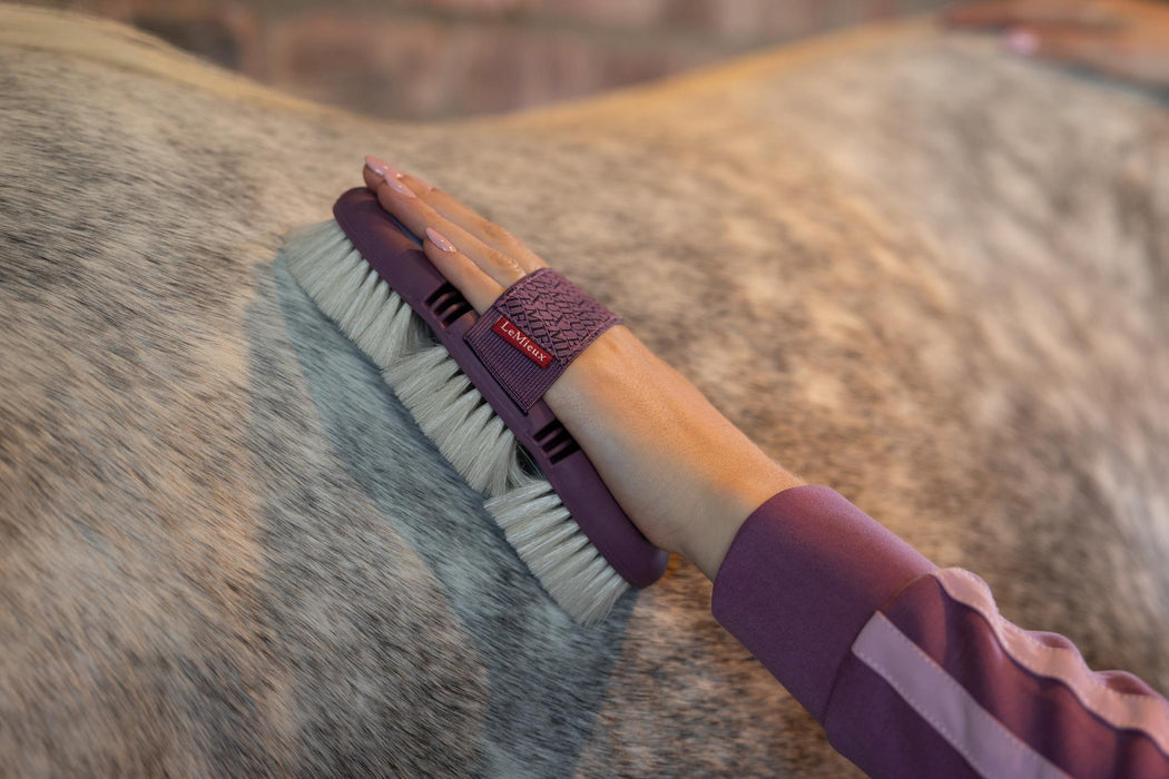 LeMieux Flexi Goat Hair Body Brush Powder Blue