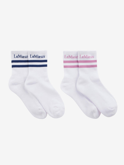 LeMieux Crew Socks 2 Pack - Shadow & Fondant