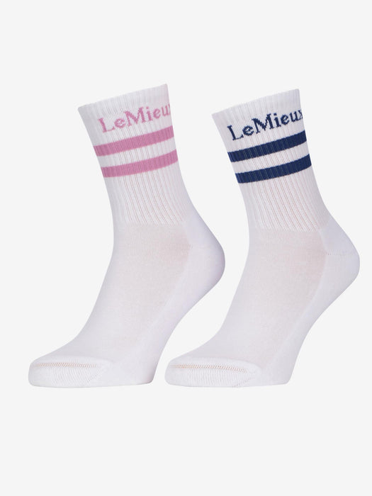 LeMieux Crew Socks 2 Pack - Shadow & Fondant