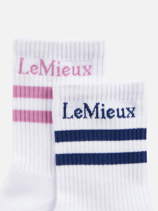LeMieux Crew Socks 2 Pack - Shadow & Fondant