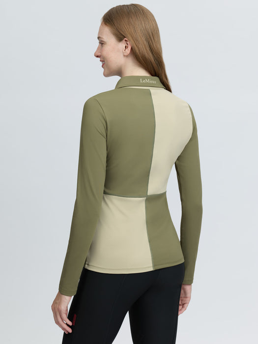 LeMieux Harlequin Rugby Shirt Willow & Pear