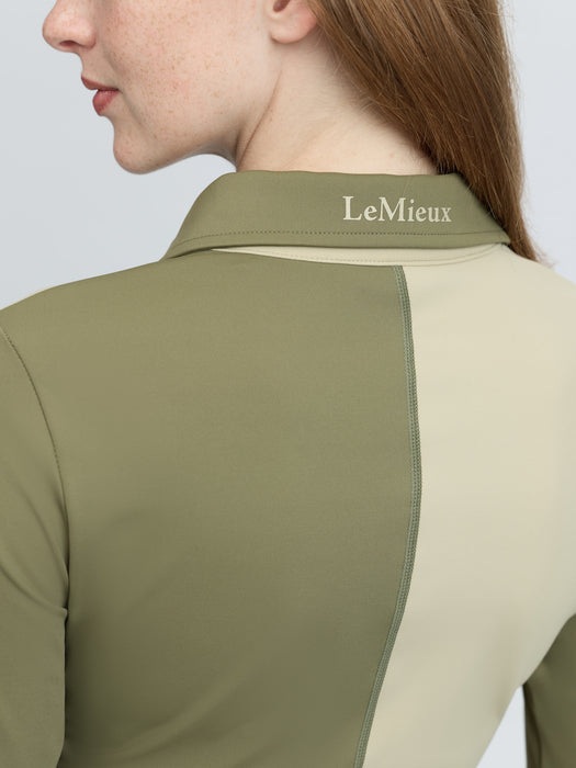 LeMieux Harlequin Rugby Shirt Willow & Pear