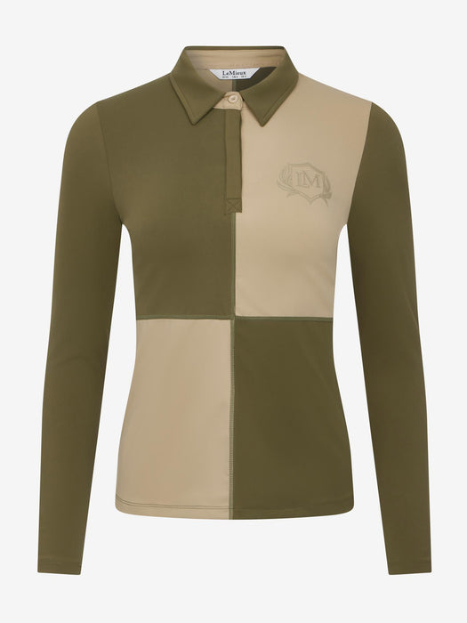 LeMieux Harlequin Rugby Shirt Willow & Pear