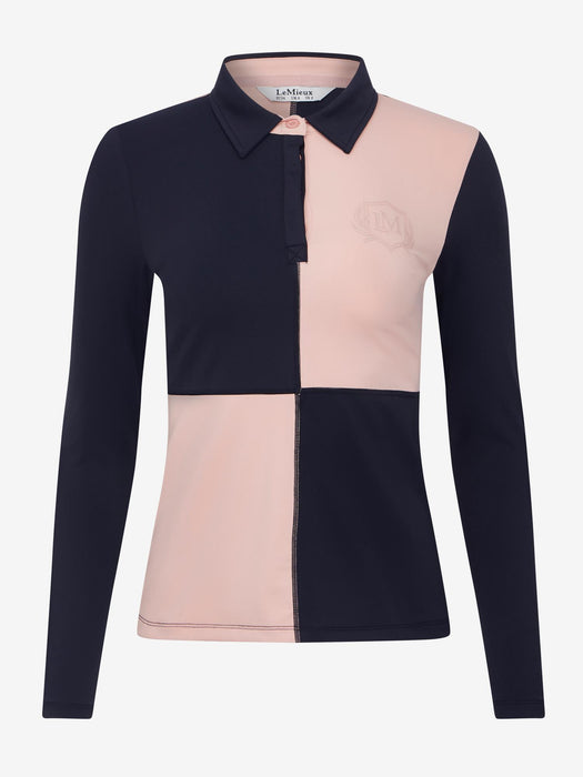 LeMieux Harlequin Rugby Shirt Petal & Navy