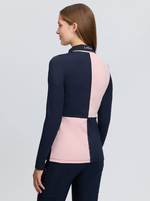 LeMieux Harlequin Rugby Shirt Petal & Navy
