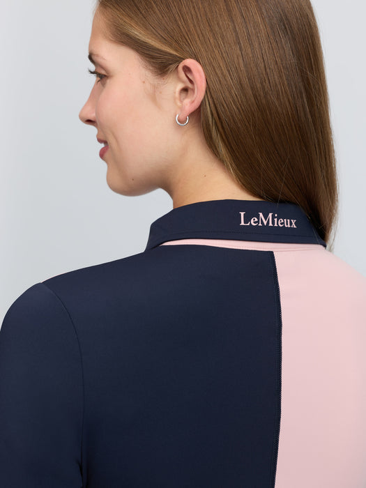 LeMieux Harlequin Rugby Shirt Petal & Navy