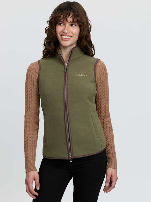 LeMieux Frankie Fleece Gilet Willow Green