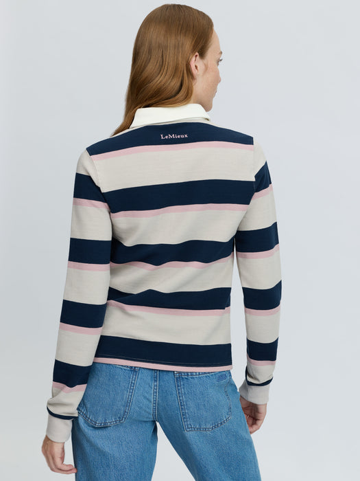 LeMieux Sloane Stripe Rugby Shirt Stone