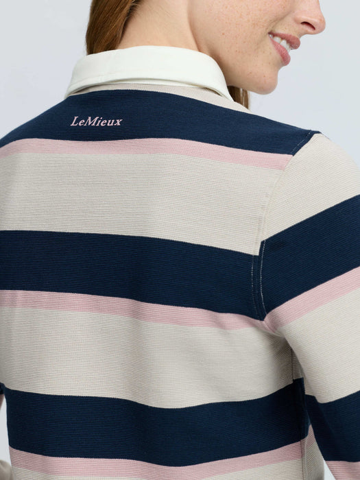 LeMieux Sloane Stripe Rugby Shirt Stone
