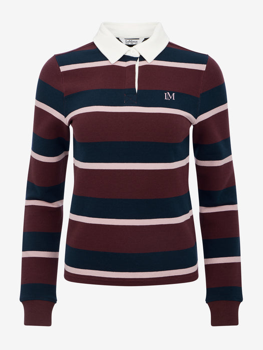 LeMieux Sloane Stripe Rugby Shirt Bramble