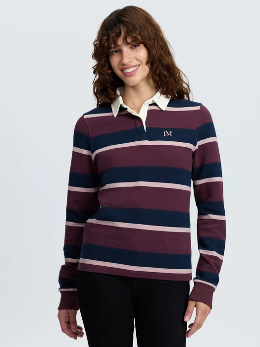 LeMieux Sloane Stripe Rugby Shirt Bramble