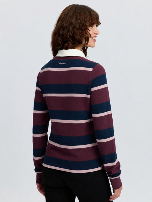 LeMieux Sloane Stripe Rugby Shirt Bramble