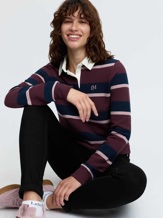 LeMieux Sloane Stripe Rugby Shirt Bramble