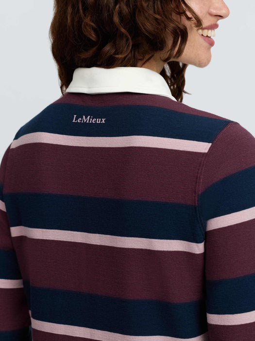 LeMieux Sloane Stripe Rugby Shirt Bramble