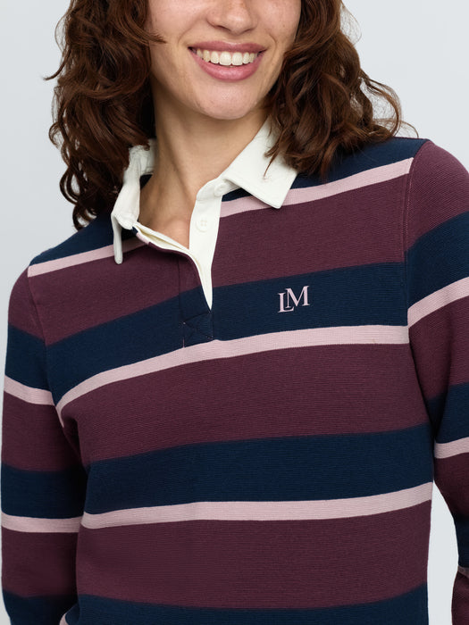 LeMieux Sloane Stripe Rugby Shirt Bramble
