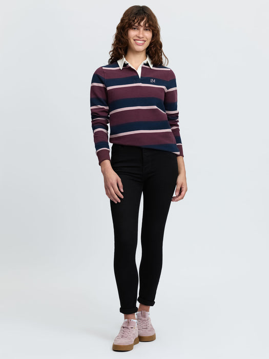 LeMieux Sloane Stripe Rugby Shirt Bramble