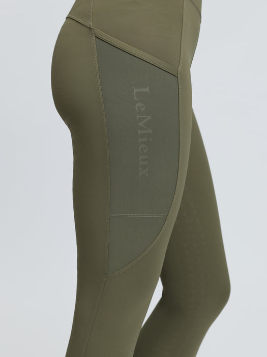 LeMieux Naomi Pull On Full Seat Breeches Willow Green