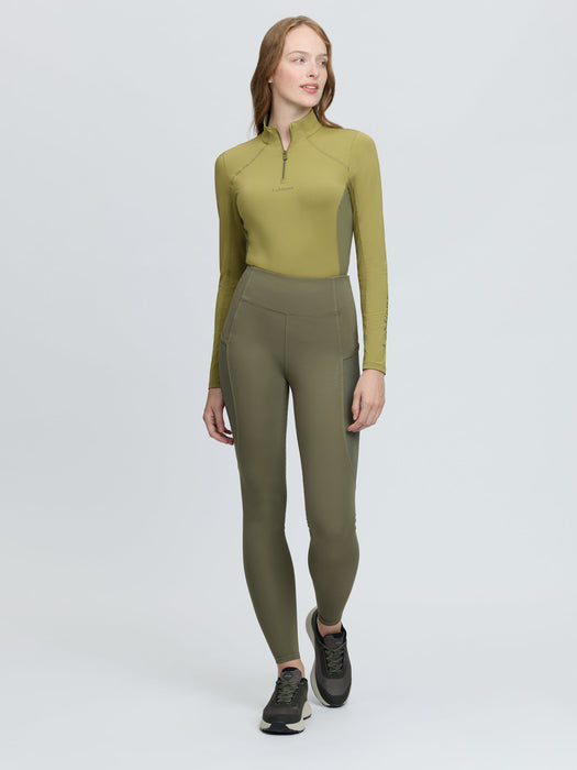 LeMieux Naomi Pull On Full Seat Breeches Willow Green