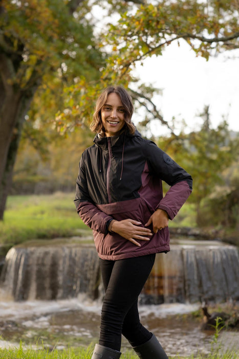 LeMieux Phoebe 1/2 Zip Waterproof Anorak Black & Bramble