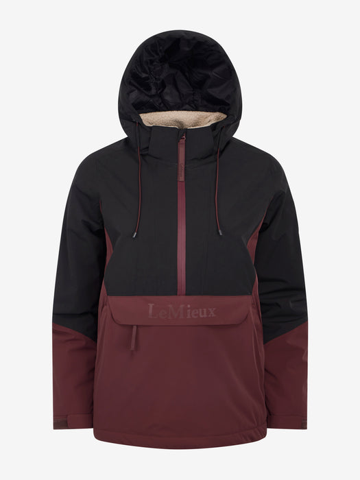 LeMieux Phoebe 1/2 Zip Waterproof Anorak Black & Bramble