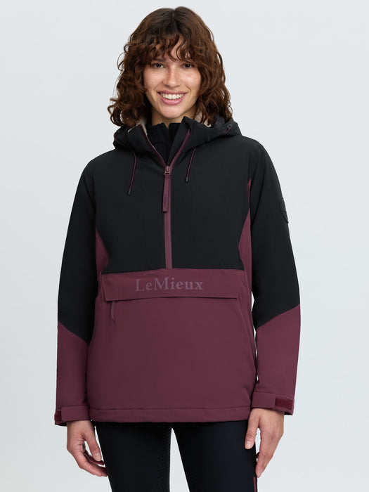 LeMieux Phoebe 1/2 Zip Waterproof Anorak Black & Bramble