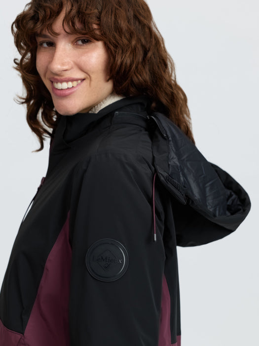 LeMieux Phoebe 1/2 Zip Waterproof Anorak Black & Bramble